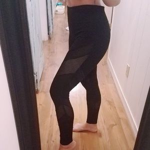 Black mesh leggings